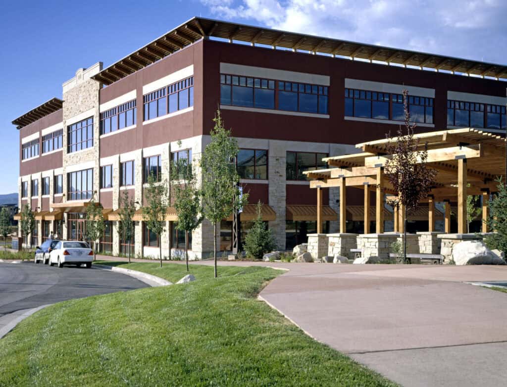 Exterior storefront and office location of Newpark Dentistry in Park City.